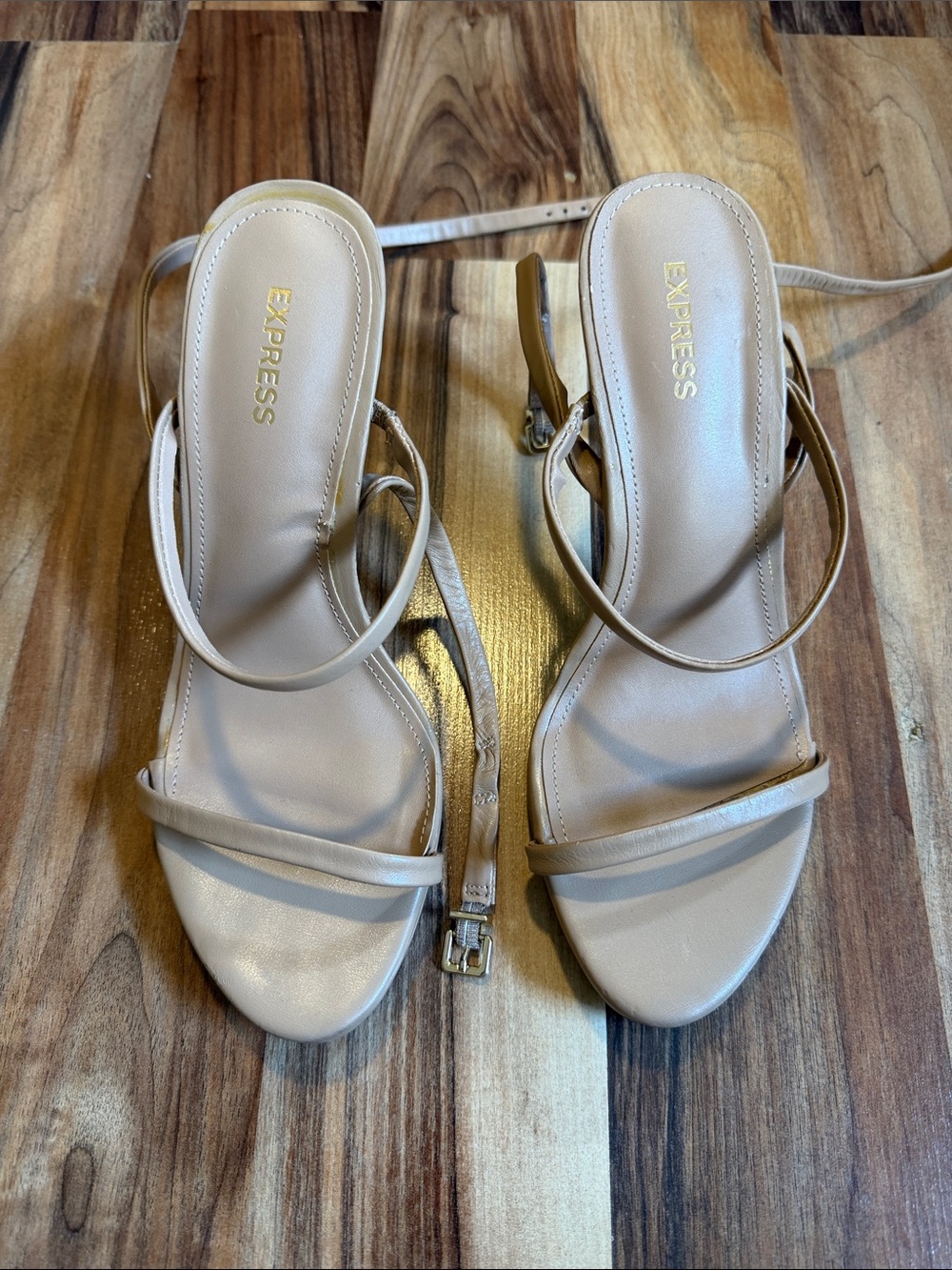 Express Women's Nude Strappy Dress Sandals